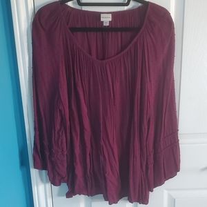 Flowy Maroon Blouse